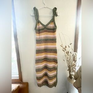 Vici // Crochet Midi Beach Cover Up